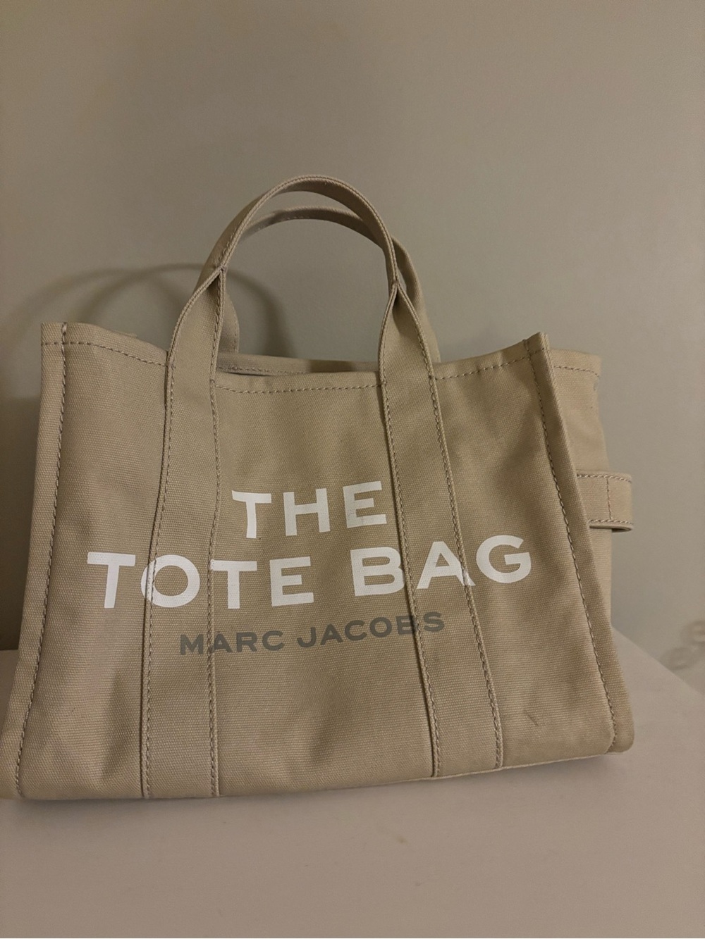 Marc Jacobs Beige Canvas 'The Tote Bag' Mini Tote